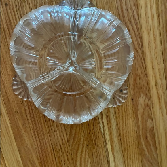 Vintage Hazel Atlas depression glass 3 part tricorne relish dish - Picture 2 of 2